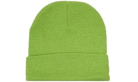 Headwear Knitted Acrylic Beanie X12 - 4243 in Green